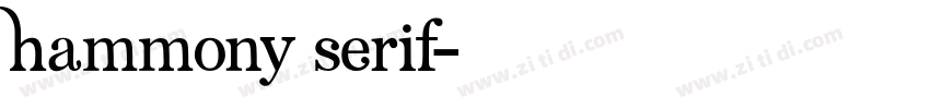 Hammony Serif字体转换